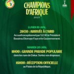 Les Lions de la Teranga : programme du retour triomphal à l&rsquo;AIBD