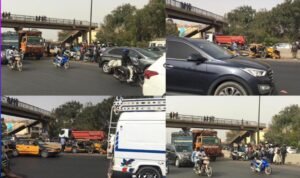 Lire la suite à propos de l’article Accident routier : embouteillage géant sur l&rsquo;autoroute Dakar-AIBD