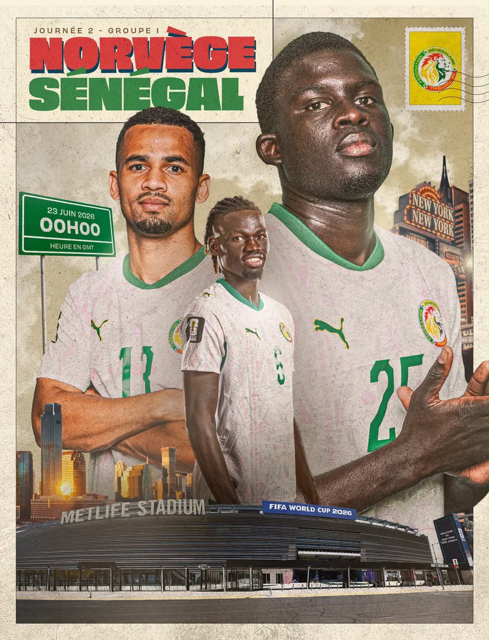 MONDIAL 2026 : Le Sénégal défie la Norvège cette nuit pour la 2e journée du groupe I