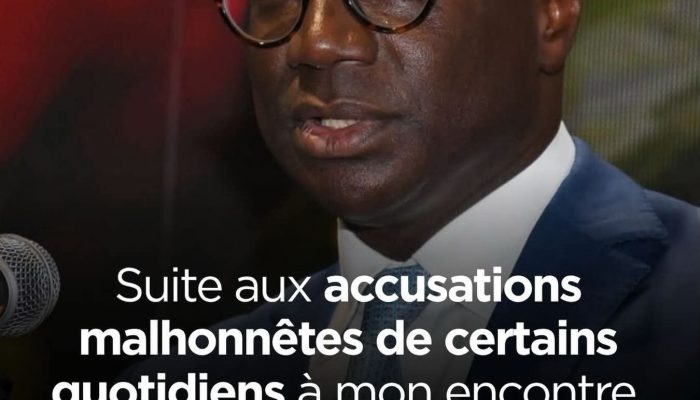 Accusé de complicité financière : Le ministre Mabouba Diagne lave son honneur et porte plainte