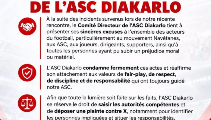Navétanes : l’ASC Diakarlo présente ses excuses pendant que le préfet suspend les activités à Rufisque