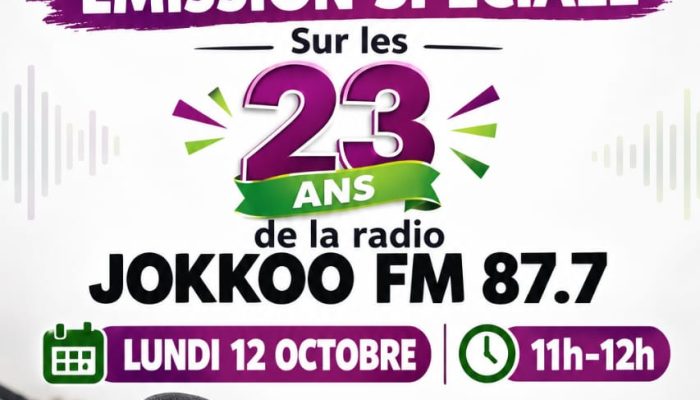 EMISSION SPECIAL sur les 23 ans de la radio jokkoo fm 87.7 rufisque